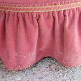 Pair of pink velvet toad armchairs