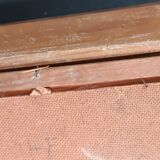 Oil painting, horseback riding in the forest