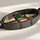 Oval bowl with two handles in glazed ceramic, 1970-71