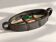 Oval bowl with two handles in glazed ceramic, 1970-71