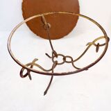 Gilded iron coffee table by René Drouet - 1940s