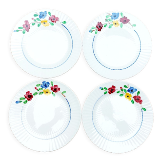 4 dessert plates Digoin Sarreguemines Beausoleil