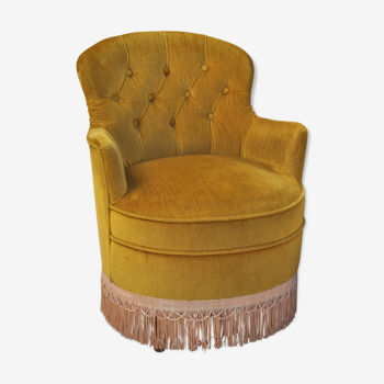 Fauteuil crapaud velours