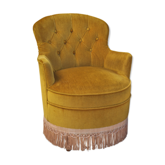 Velvet toad chair