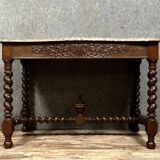 Curved console from a Renaissance hunting lodge in solid oak circa 1850