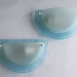 Paire d'appliques murales demi-lune vintage