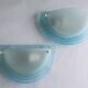 Pair of vintage half-moon wall sconces