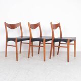 Teak and leather chairs by Arne Wahl Iversen for Glyngøre Stolefabrik, 1960