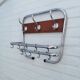 Vintage metal wall coat rack from the seventies