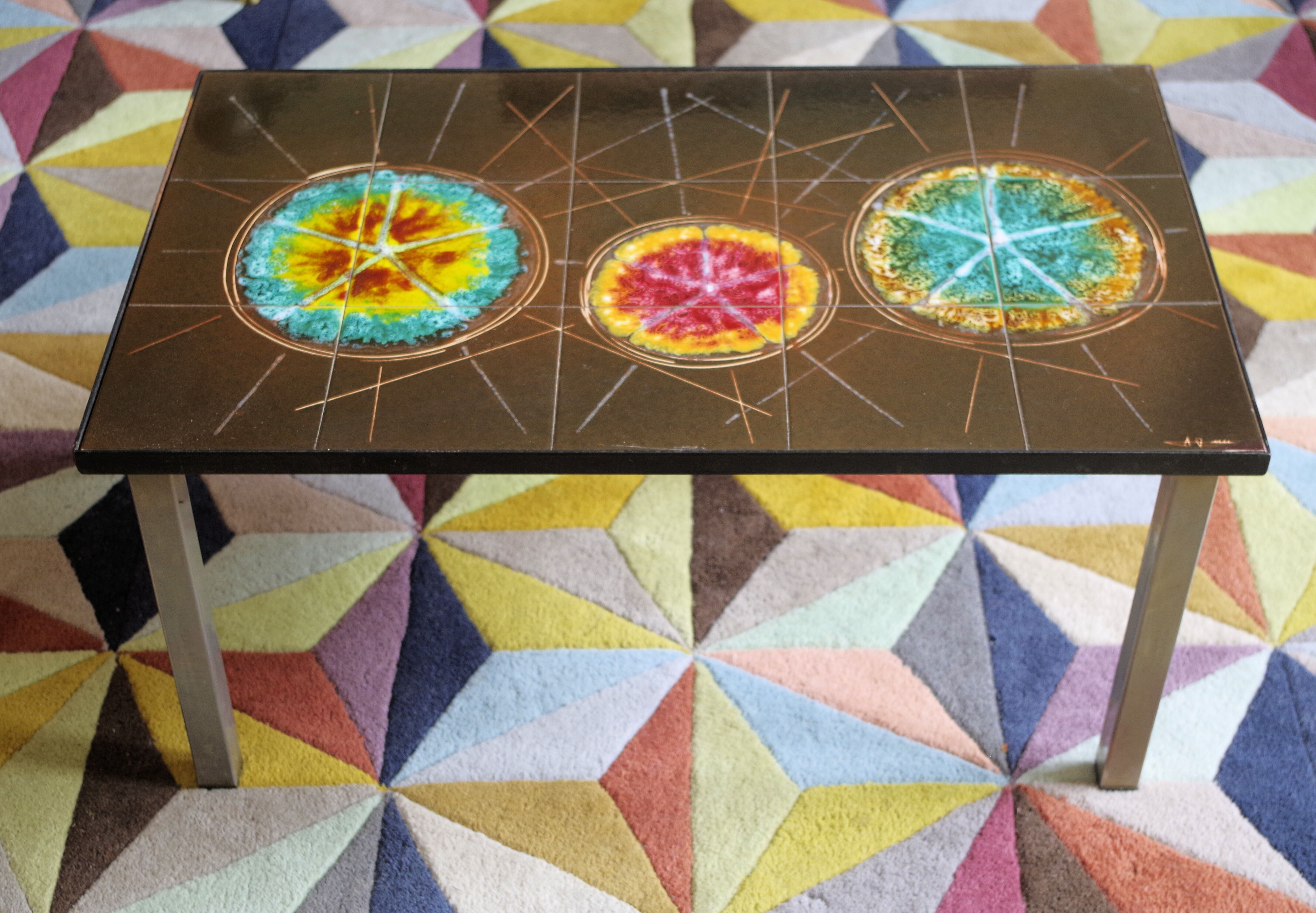 Seventies ceramic coffee table