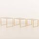 Set of three brass nesting tables in the style of Romeo Rega, Italy, 1970s