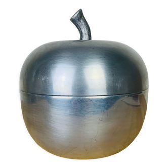 Seau à glace pomme aluminium années 70