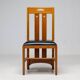 Table Frank Lloyd Wright ‘608 Taliesin’ + four Mackintosh chairs “309 Ingram”