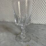 Set of six Bayel Champagne crystal stemmed glasses