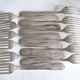 12 dessert forks, silver metal