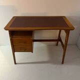 Solid oak and leather desk