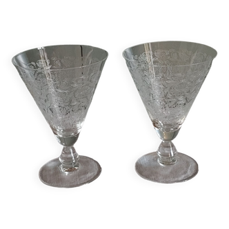 Paire de verres en cristal de Baccarat