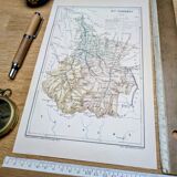 Map of the Hautes-Pyrénées, printed in 1889.
