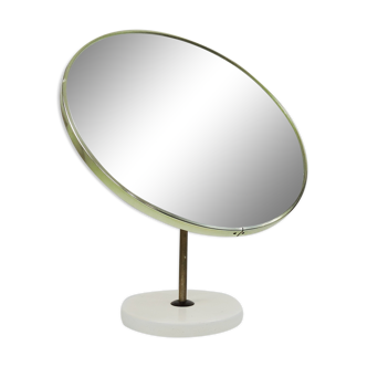 Round Vanity Mirror by Schreiber 1970s 40x50cm
