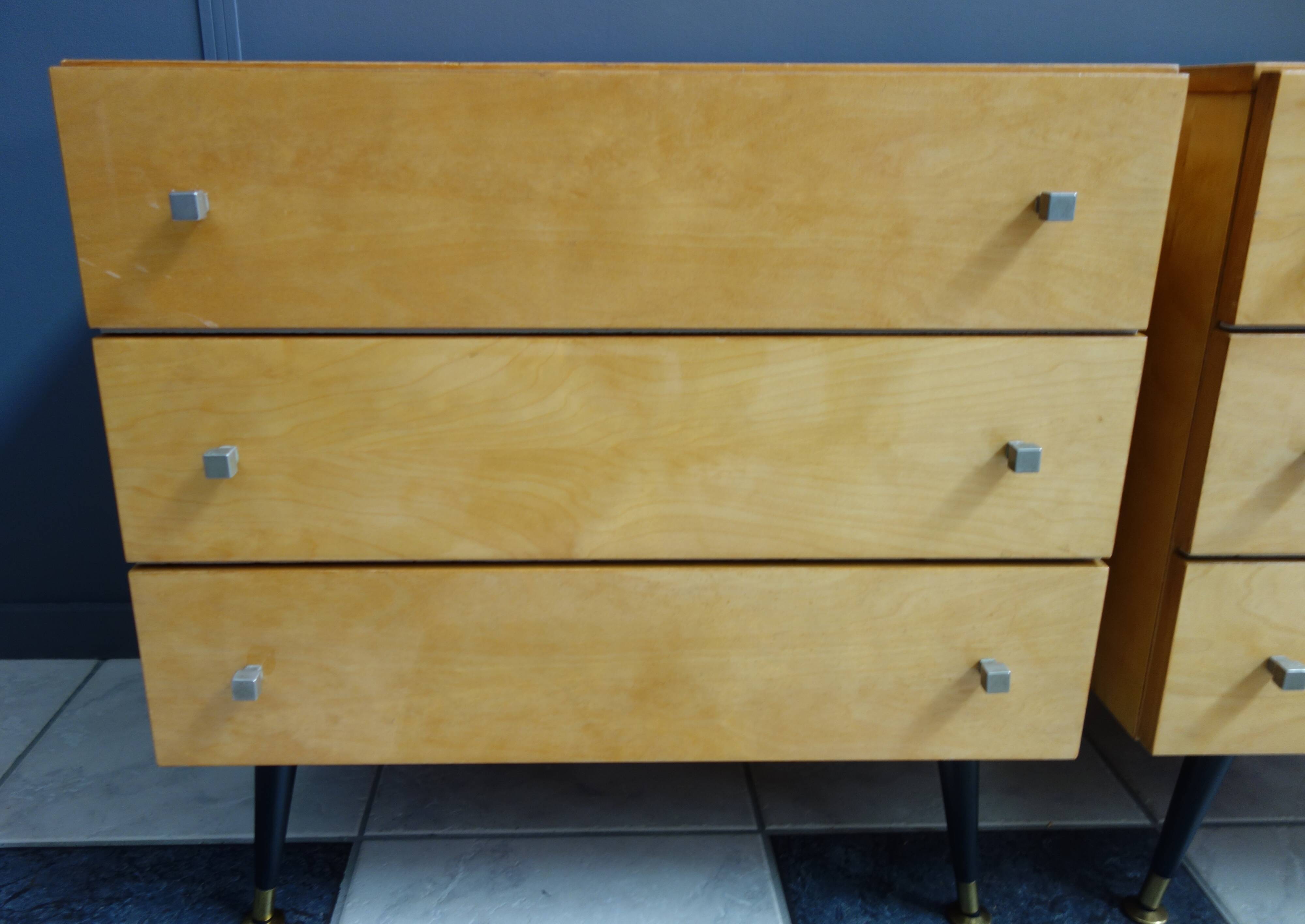 Set 1960 bedside nighttables