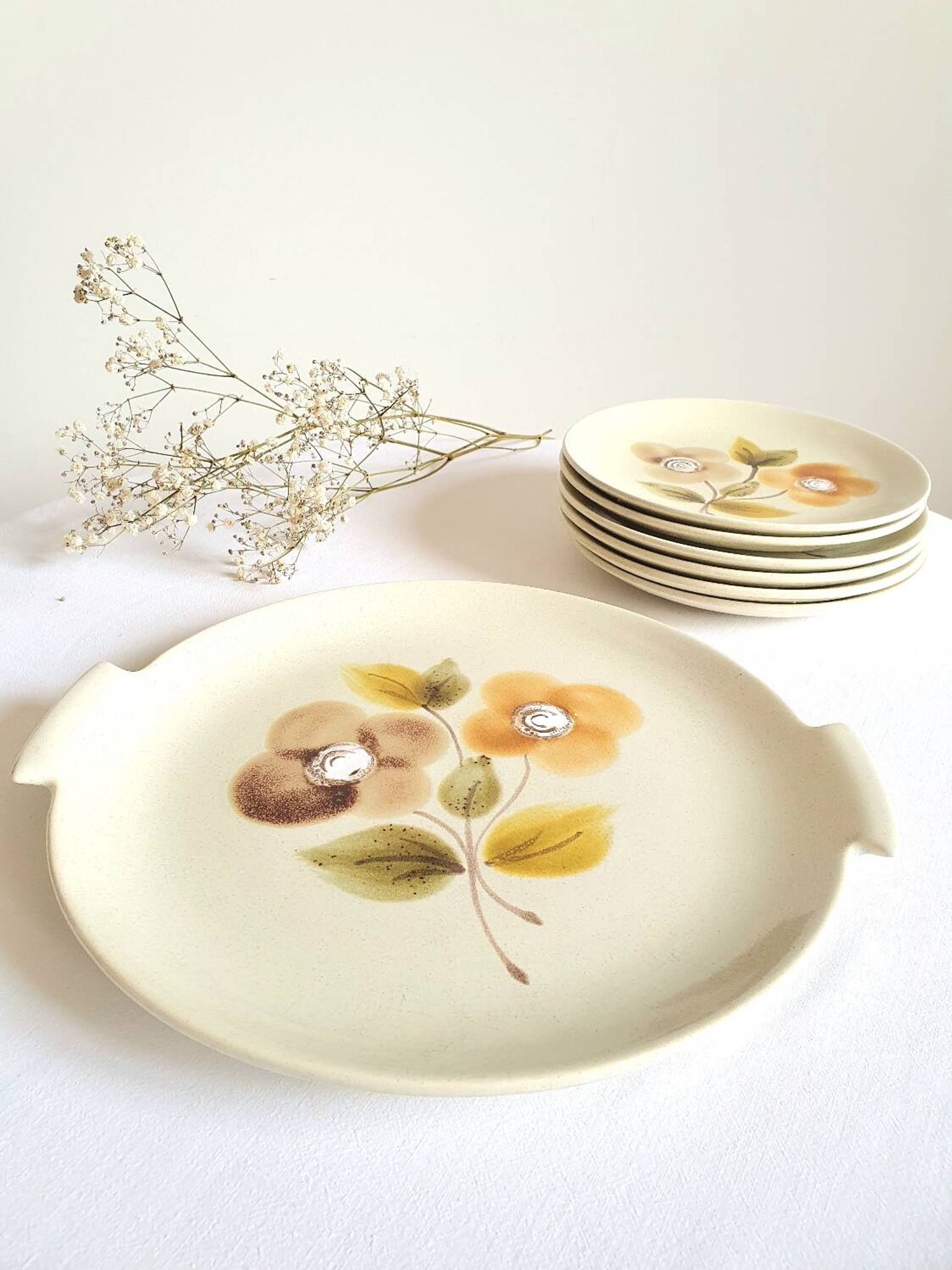Plat à tarte en céramique St Amand