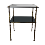 Bronze and glass side table in the 1950s