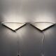 Set of Vintage Glass Wall Lamps with Gold Holder, 1970s