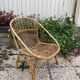 Set of 3 vintage rattan armchairs