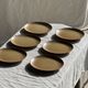 Set of 6 dessert plates in stoneware Village France D20