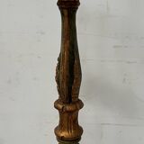Polychrome carved wooden floor lamp, 20th century.