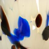 Large blown glass vase, speckled, thick, 70s/80s Murano design