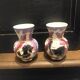 2 vases vintage en céramique de Monaco à décor de poissons