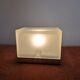 Night light - Chrome and Opaline Block