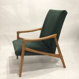 60s chair in green velvet