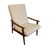 Scandinavian armchair redone fabrics buckles