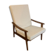 Fauteuil scandinave refait tissus bouclettes