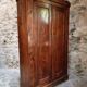 Antique French pine bonnetière – rustic country wardrobe – circa 1900–1920