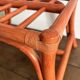 Vintage bamboo and curved rattan luggage rack