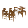Ensemble de 8 chaises modèle 316 de Peter Hvidt & Orla Mølgaard Nielsen pour Søborg Mobler
