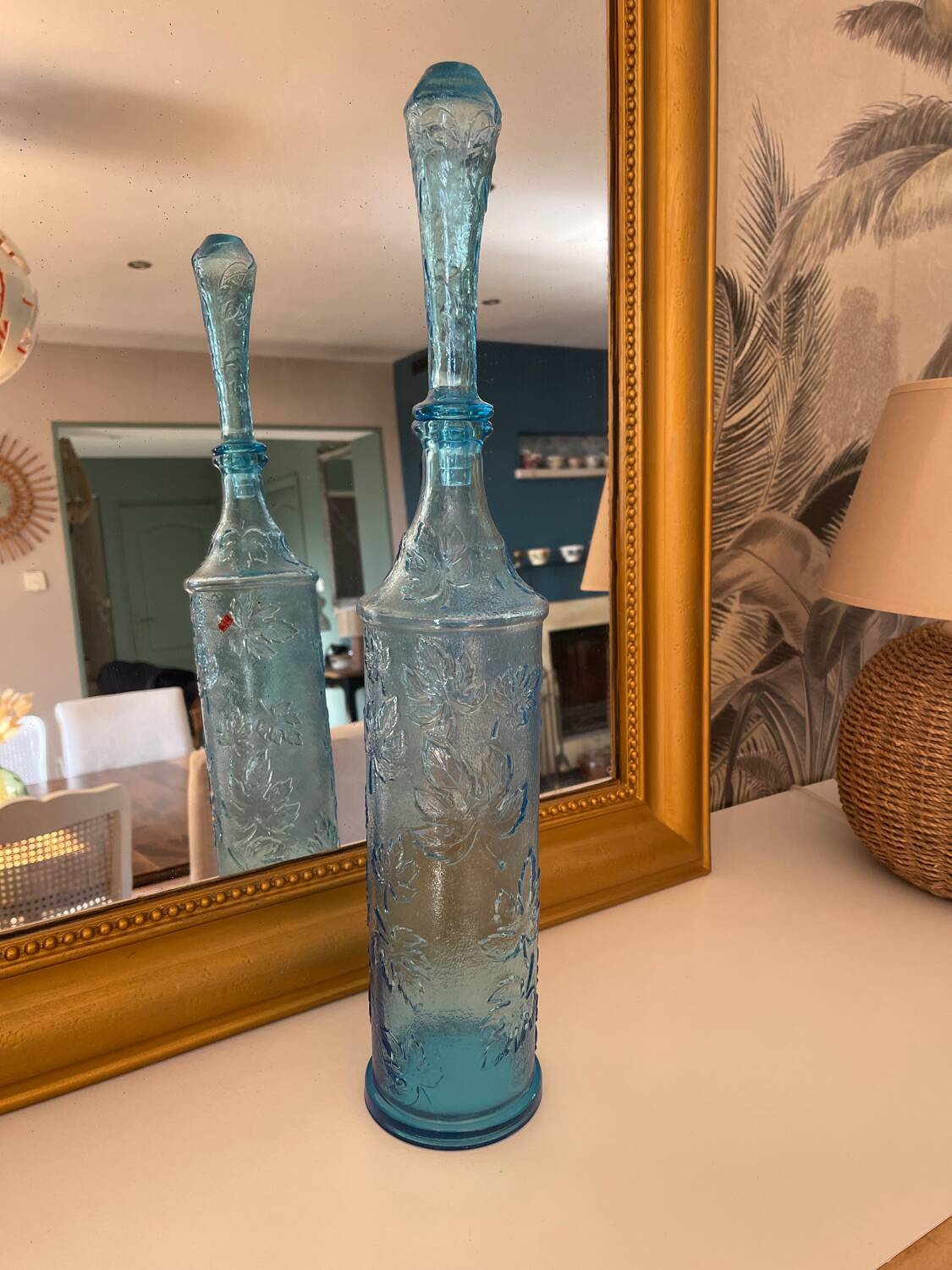 Carafe italienne en verre d’Empoli