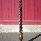 Wooden floor lamp, turned wooden floor lamp, large vintage wooden lamp base