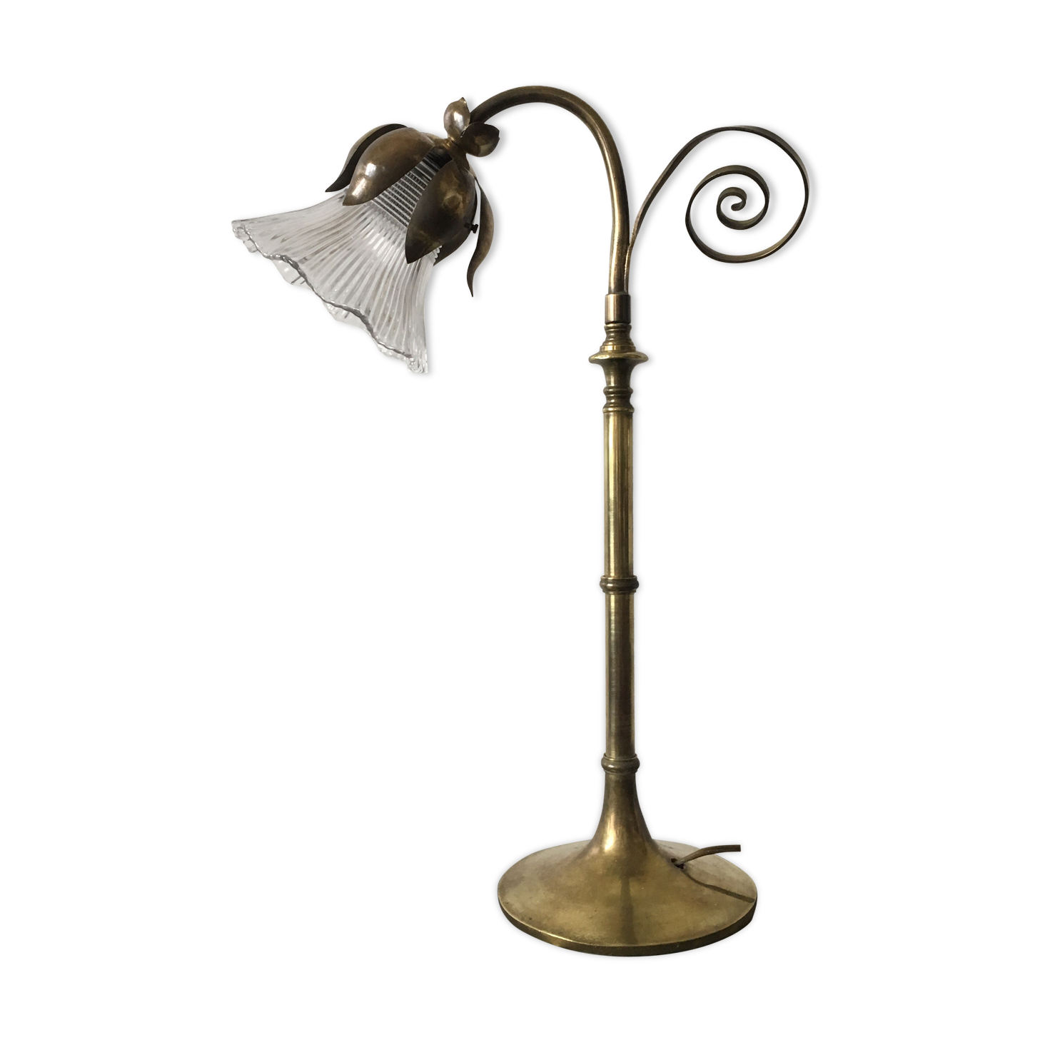 Brass flower lamp