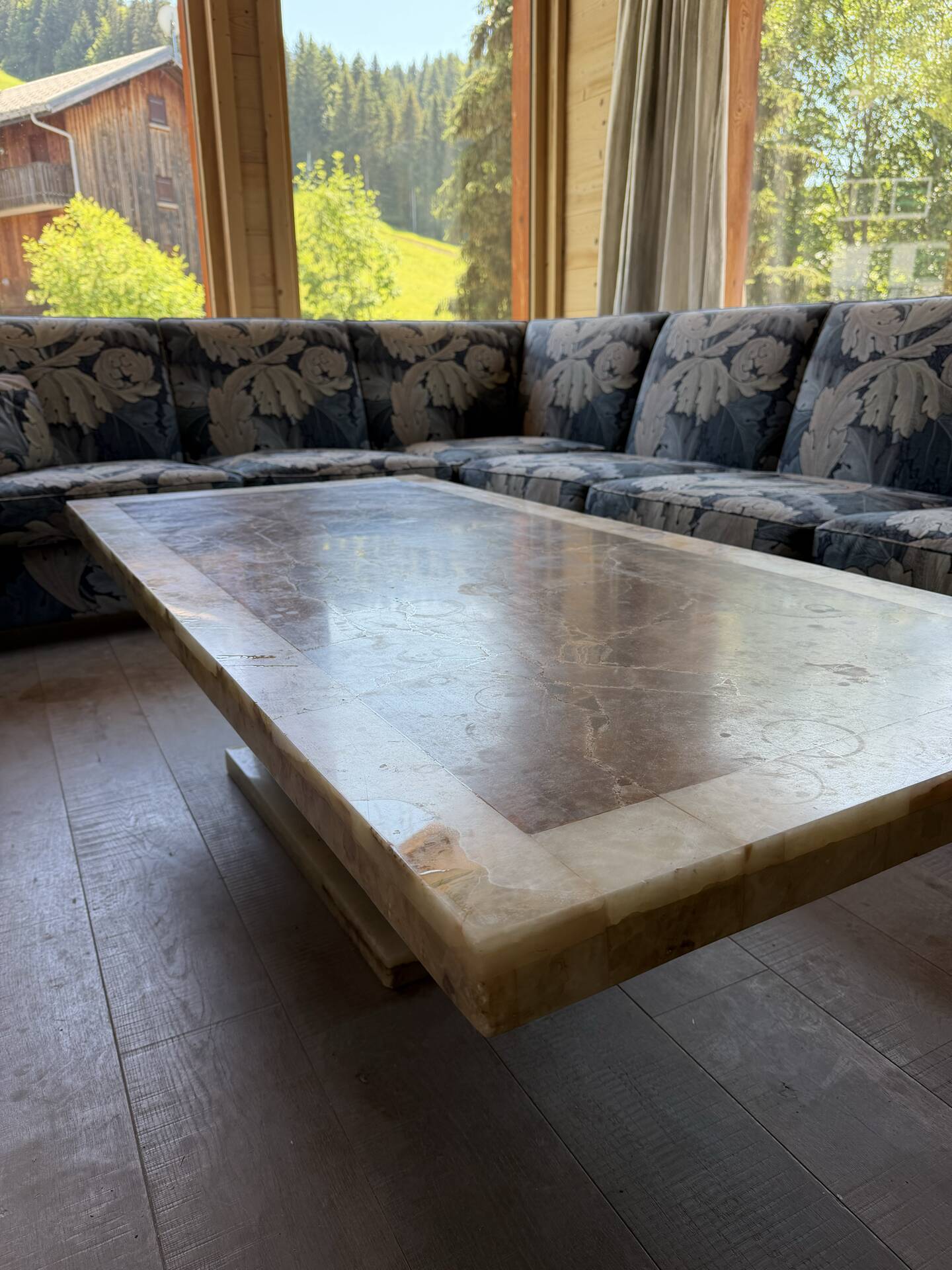 Vintage onyx coffee table signed Muller’s of Mexico