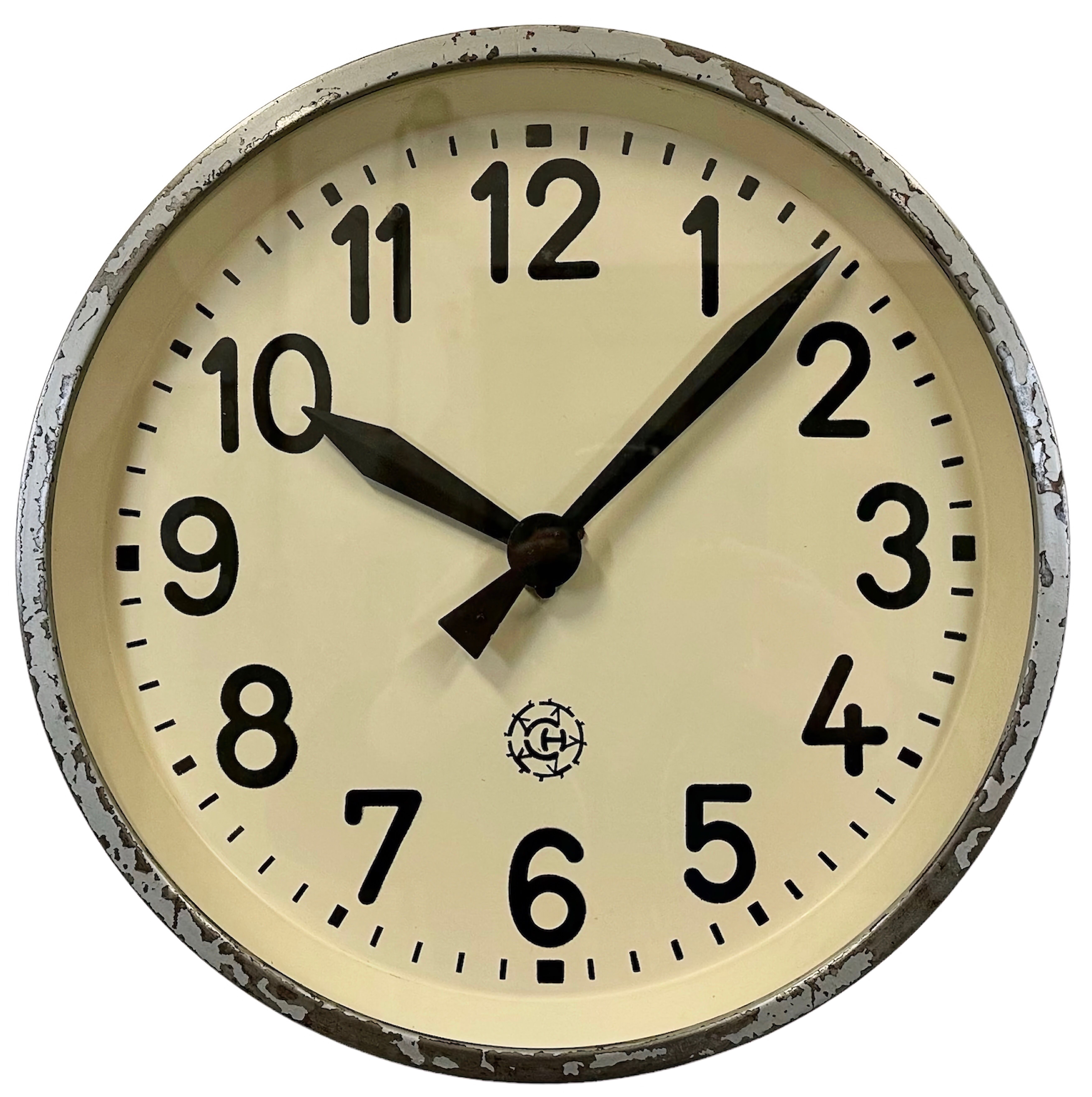 Industrial factory wall clock from Chronotechna, 1950s