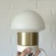 Pair of Mid Century Modern Bedside Lights Mushroom Milk Glass Lamps