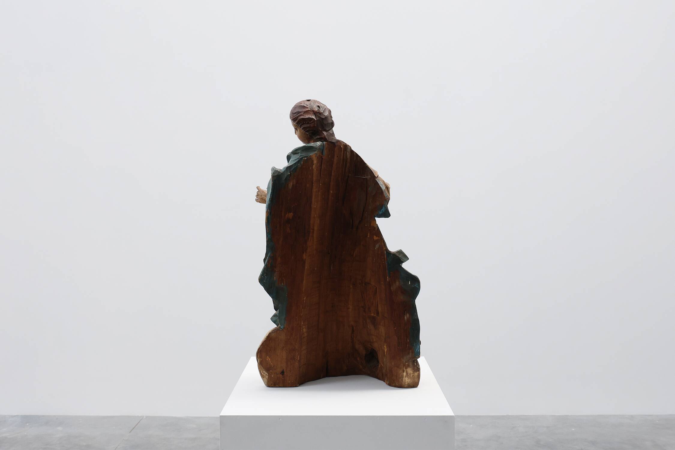 French 18th Century Religious Statue of the Virgin Mary on a cloud