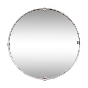miroir rond en inox brossé,