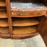 Art deco sideboard marble top, old dresser furniture