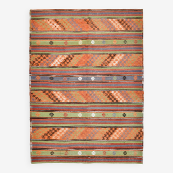 6x8 Handwoven Vintage Kilim Rug, 177x242Cm