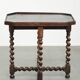 Antique English walnut side/center table with turned legs from around 1680